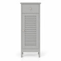 Airfind Narrow Bathroom Storage Cabinet with Adjustable Shelf and Drawer, 13in x 12in x 34.5inOverall Interior Footprint, Gray