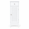 Airfind Narrow Bathroom Storage Cabinet with Adjustable Shelf and Drawer, 13in x 12in x 34.5inOverall Interior Footprint, White