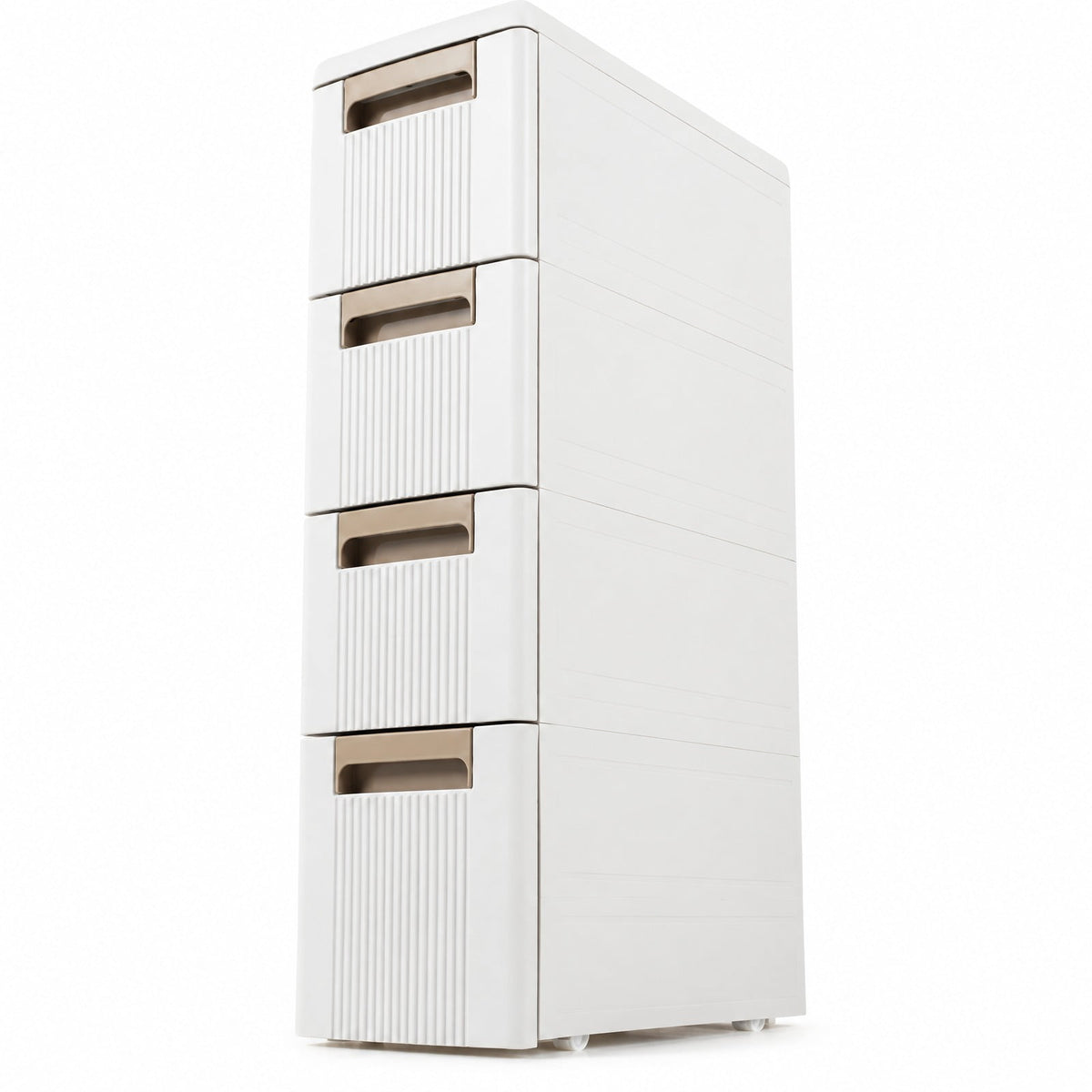 Airfind Narrow Storage Cabinet with Drawers and Removable Dividers, 11 lbs Capacity, PP Frame, 18 x 7 x 30 Footprint, Beige