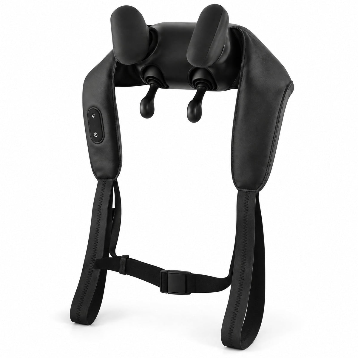 Airfind Neck Shoulder Massager with 2 Heat Levels for Pain Relief, PU ABS Silicone Frame, 8 x 20 x 5.5 Footprint, Black