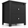 Airfind Nightstand with 2 Drawers Storage for Bedroom Living Room Small Spaces, 66 lbs Capacity, Engineered Wood Metal Frame, Black
