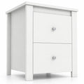 Airfind Nightstand with 2 Drawers Storage for Bedroom Living Room Small Spaces, 66 lbs Capacity, Engineered Wood Metal Frame, White