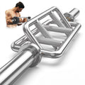 Airfind Olympic Triceps Bar 700 LBS Capacity Steel Curl Bar with Knurled Handles for Squats Deadlifts Shrugs Home Gym Strength Training, Silver