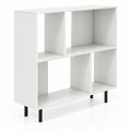 Airfind Open Shelf Bookcase with 4 Compartments, White, 4-cube bookcase provides ample storage space, Assembly is required before use