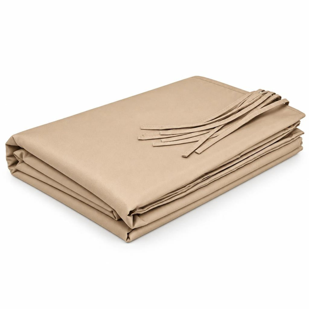 Airfind Outdoor Canopy Shade Cover with Copper Grommets 4 Straps, Polyester Frame, 17 x 7 Footprint, Beige