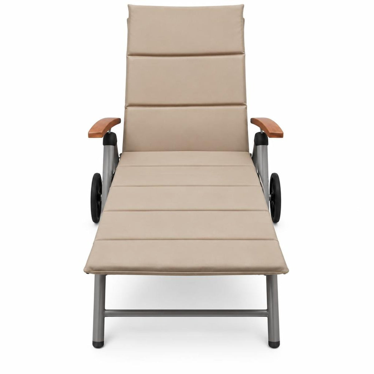 Airfind Outdoor Chaise Lounge Chair Rattan Lounger Recliner Chair, 385 lbs Height from ground to seat: 15.7 Capacity, PE rattan aluminum Frame
