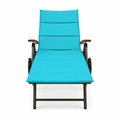Airfind Outdoor Chaise Lounge Chair Rattan Lounger Recliner Chair, 385 lbs Height from ground to seat: 15.7 Capacity, PE rattan aluminum Frame