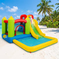 Airfind Outdoor Inflatable Bounce House with 480W Blower, Long Water Slide, Climbing Wall and Splash Pool, 138in x 110in x 75in Wet Dry Combo for Kids 3-10