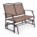 Airfind Outdoor Iron Patio Rocking Chair for Backyard and Lawn, 396 lbs Capacity, Steel and textilene Frame, 41.3 x 28.1 x 36.6 Footprint, Black