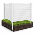 Airfind Outdoor PVC Air Conditioner Fence with 20 Inch Long Stakes, PVC Frame, 48 x 48 x 55 Footprint, White