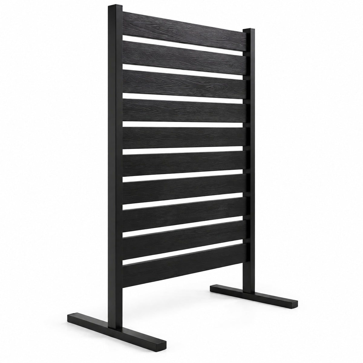 Airfind Outdoor Privacy Screen Fence for Backyard Pool Lawn, HIPS Metal Frame, 25 x 37 x 64 Footprint, Black