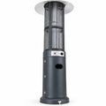 Airfind Outdoor Propane Patio Heater with Glass Tube and Tilt-Over Protection, Metal Frame, 27.5in x 74.5in Footprint, Dark Gray