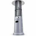 Airfind Outdoor Propane Patio Heater with Glass Tube and Tilt-Over Protection, Metal Frame, 27.5in x 74.5in Footprint, Gray