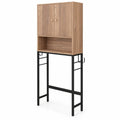 Airfind Over the Toilet Storage Cabinet with 2 Doors and Adjustable Shelf, ?metal Particle Board Item Weight: 38.5 Lbs, Natural