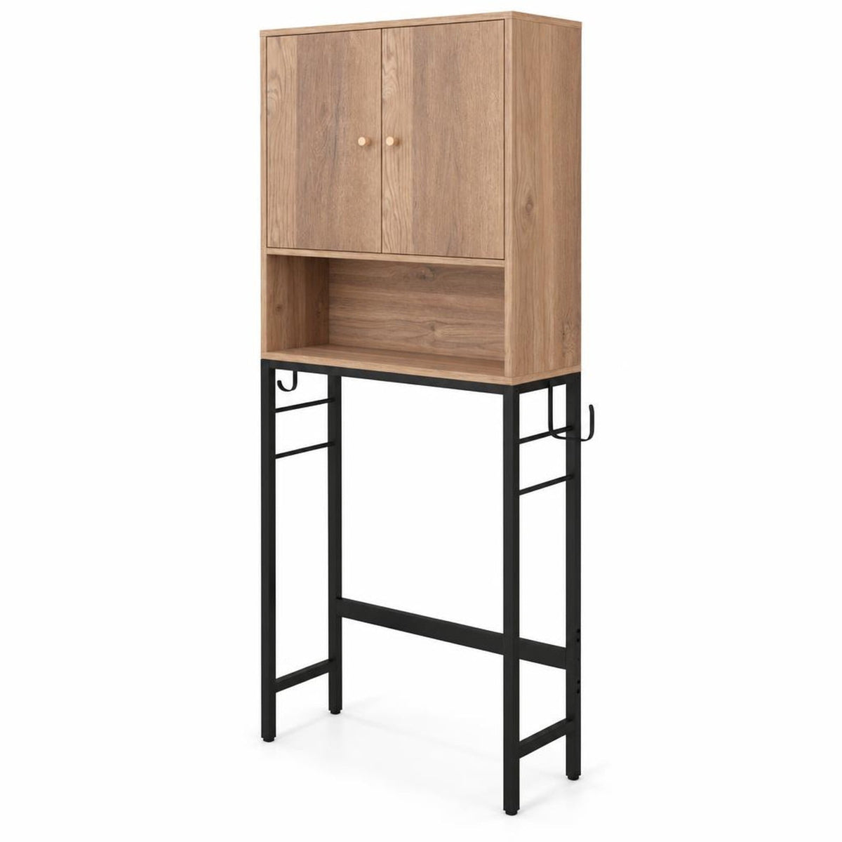 Airfind Over the Toilet Storage Cabinet with 2 Doors and Adjustable Shelf, ?metal Particle Board Item Weight: 38.5 Lbs, Natural