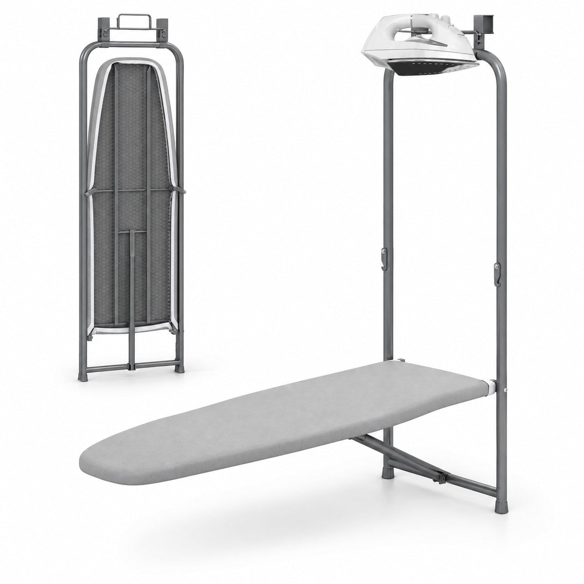 Airfind Over the Door Ironing Board Space-Saving Metal Hanging Ironing Board, 22 lbs Capacity, Cotton Sponge Metal Frame, 42 x 17 x 50 Footprint
