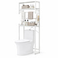 Airfind Over the Toilet Storage Rack 3-Tier Over Toilet Bathroom Organizer with Towel Holder, 110 lbs Capacity, Metal Engineered Wood Frame, White