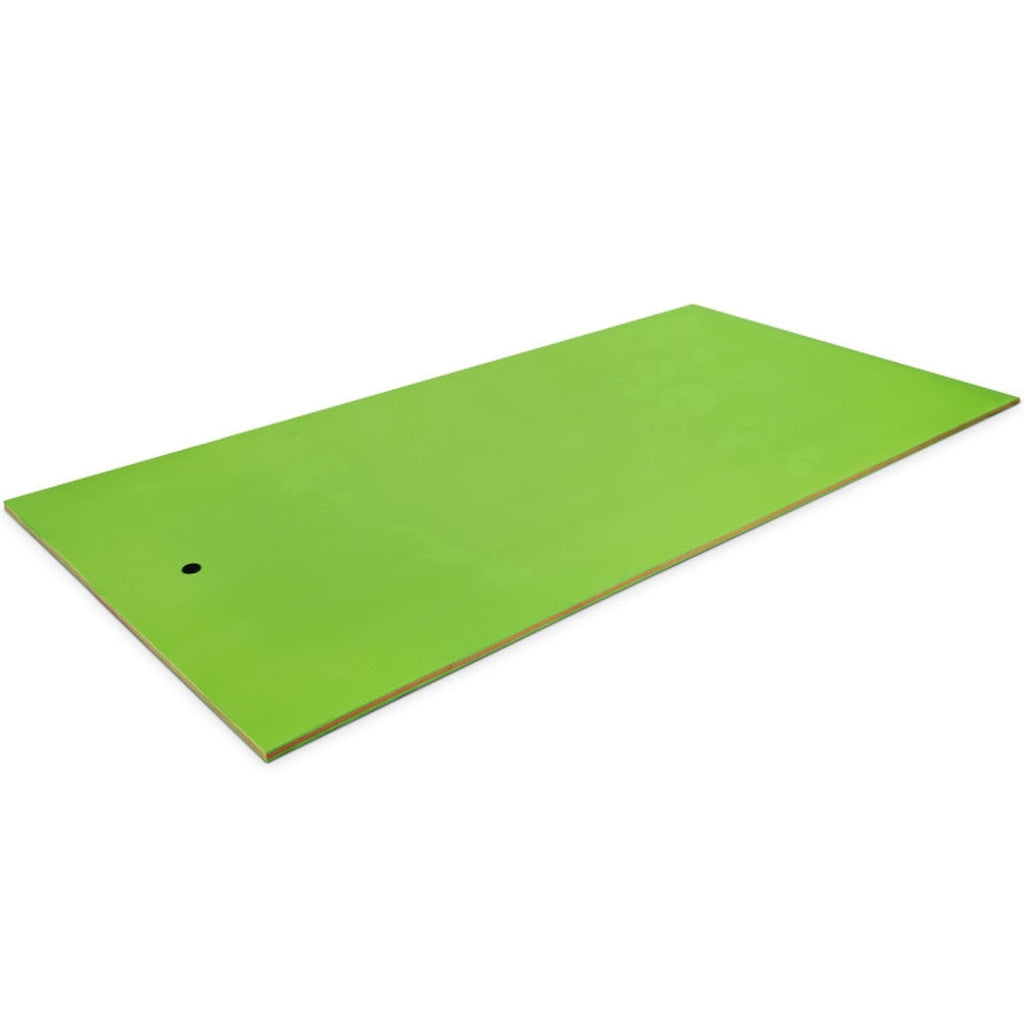 Airfind Oversized Inflatable Pool Float for Adults with Ultra-Soft Flocked Surface and Dual Air Chambers plus Patch Kit and Storage Bag for Lake and Swimming Pool Lounging, Green