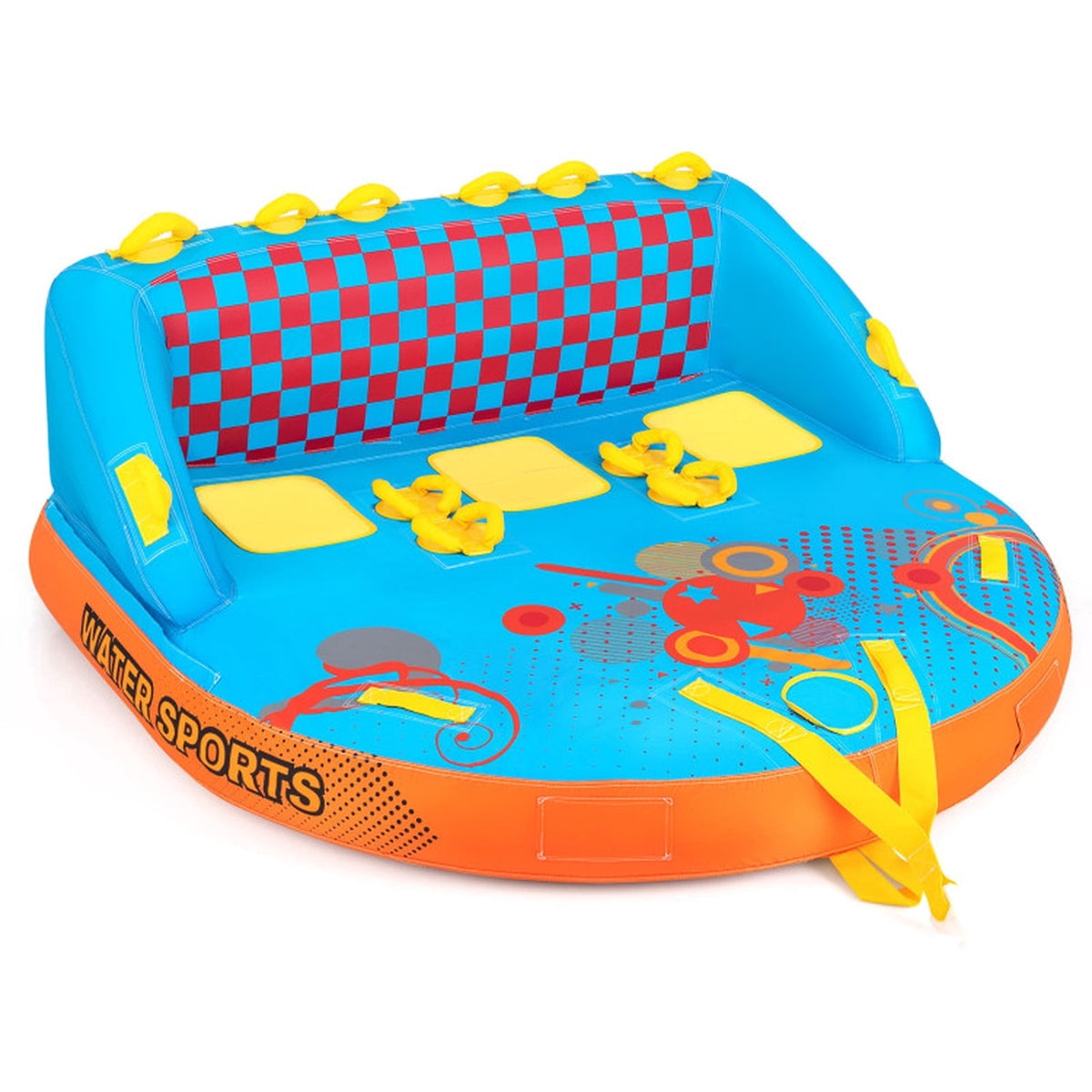 Airfind Oversized Inflatable Pool Float for Adults with Ultra-Soft Flocked Surface and Dual Air Chambers plus Patch Kit and Storage Bag for Lake and Swimming Pool Lounging