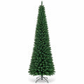 Airfind PVC Artificial Slim Pencil Christmas Tree-7 Feet, PVC iron 5 Ft: Frame, 2ft x 5ft Footprint, Green