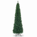 Airfind PVC Artificial Slim Pencil Christmas Tree-8 Feet, PVC iron 5 Ft: Frame, 2ft x 5ft Footprint, Green