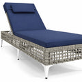 Airfind Patio Chaise Lounge Chair with 6-Level Adjustable Backrest and Headrest for Poolside, 400 lbs Capacity, 76.5 x 21.5 x 12.5 Footprint
