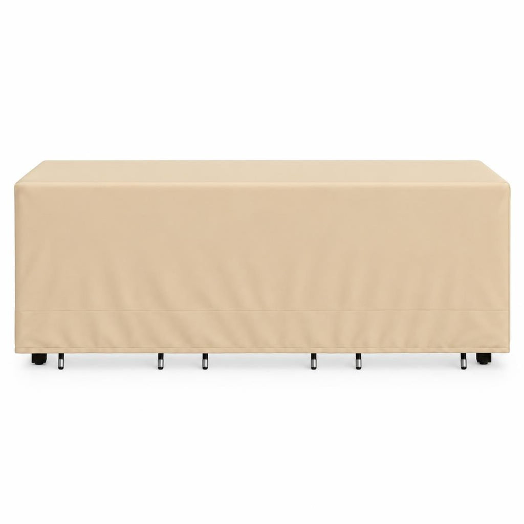 Airfind Patio Furniture Cover with Padded Handle and Click-Close Straps-90 x 50 x 32 inches, Polyester PU Frame, Beige Blue