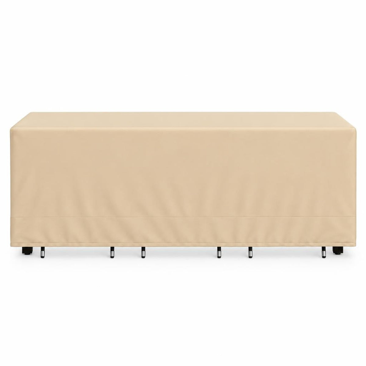 Airfind Patio Furniture Cover with Padded Handle and Click-Close Straps-90 x 50 x 32 inches, Polyester PU Frame, Beige Blue