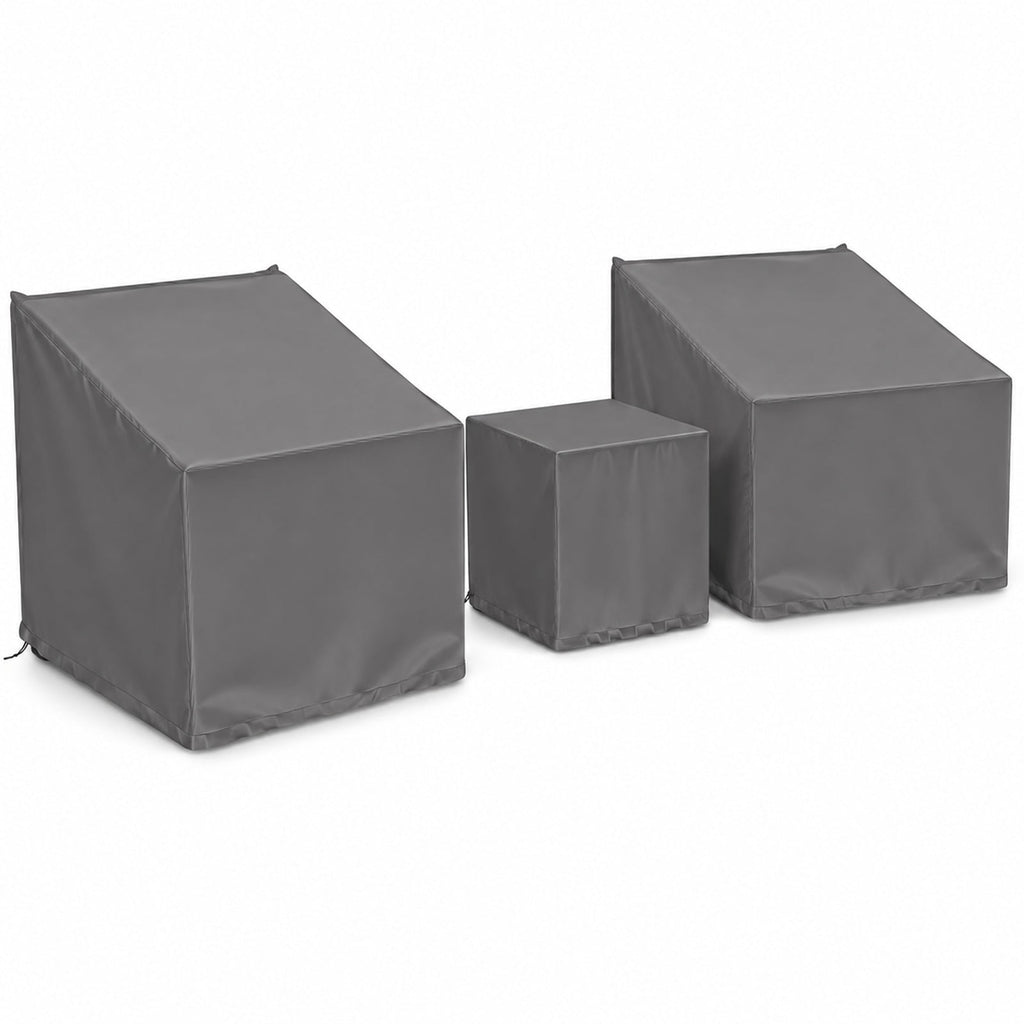 Airfind Patio Furniture Covers Waterproof Outdoor Conversation Covers for 3 Pieces Bistro Set, Polyester PU Frame, 32 x 30 x 24.5 Footprint, Gray