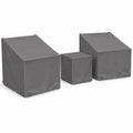 Airfind Patio Furniture Covers Waterproof Outdoor Conversation Covers for 3 Pieces Bistro Set, Polyester PU Frame, 32 x 30 x 24.5 Footprint, Gray