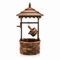 Airfind Patio Wooden Water Fountain with Electric Pump, Fir Wood, 22.5 Inch X 22.5 Inch X 48.5 Inch (l X W X H) Water Bucket for Convenient Everyday Use, Brown