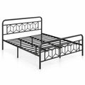 Airfind Platform Bed with High Headboard and Snap Lock Metal Slats, 1100 lbs Capacity, Metal Frame, 78 x 55 x 41 Footprint