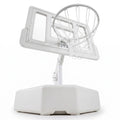 Airfind Poolside Basketball Hoop System, Adjustable Height Pool Basketball Set with 2 Water Balls and Pump, Metal PC Backboard for Swimming Pool Outdoor Family, White