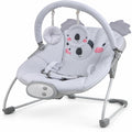 Airfind Portable Youth Bouncer Rocker Seat featuring Detachable Toy Bar, 20 lbs Capacity, Peach Velvet Fabric Polyester Metal ABS TPE Frame, Gray