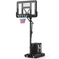 Airfind Portable Basketball Hoop with Adjustable Height 4.6 to 10 ft Range and Fillable Stabilizing Base and Wheels for Outdoor Driveway Play, Black