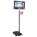 Airfind Portable Basketball Goal with Adjustable Height (4.3-8.2 ft Range) Stabilizing Base, Blue