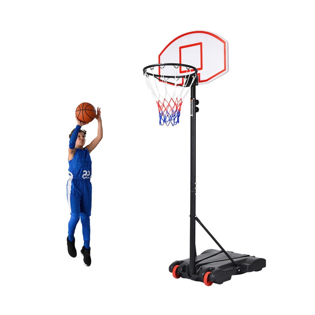 Airfind Portable Basketball Hoop with Adjustable Height and Stabilizing Weighted Base for Driveway and Outdoor Family Play, Black