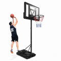 Airfind Portable Basketball Hoop, Height Adjustable 8.5-10 ft Shatterproof Backboard System with Wheels and 2 Nets for Indoor Outdoor Kids Adults Driveway, Black