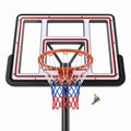 Airfind Portable Basketball Hoop System, Adjustable 7.4-10 ft Basketball Goal with 44 in Shatterproof Backboard and Fillable Base for Kids Teens Adults Indoor, Black