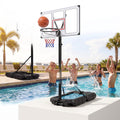 Airfind Portable Basketball Hoop with 4.1 to 10 Foot Adjustable Height Shatterproof PC Backboard and Heavy Duty Fillable Base for Adults, Black