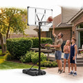 Airfind Portable Basketball Hoop with 4.43 to 10 Foot Adjustable Height 44 Inch Shatterproof Backboard and Ball Storage for Backyard, Black