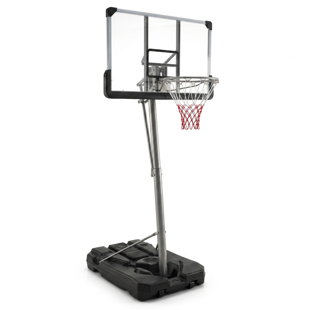 Airfind Portable Basketball Hoop with 5.4 to 6.6 Foot Adjustable Height 50 Inch Shatterproof Backboard and Fillable Base for Backyard Poolside, Black