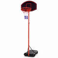 Airfind Portable Basketball Hoop with 5.5 to 7.5 Foot Adjustable Height Shatterproof HDPE Backboard and Fillable Base with Wheels, Black