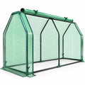Airfind Portable Mini Greenhouse Small Garden Greenhouse with PE Cover and Zippered Roll-up Door for Vegetables, Green