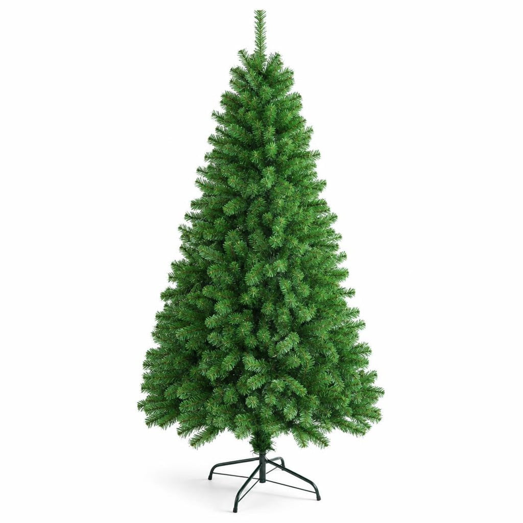Airfind Pre-lit Multi-Colored Fiber Optic Spruce Artificial Christmas Tree-7 ft, PVC Metal Fiber Optic Height: 5/7 Ft Width: 2.5/3 Ft Frame