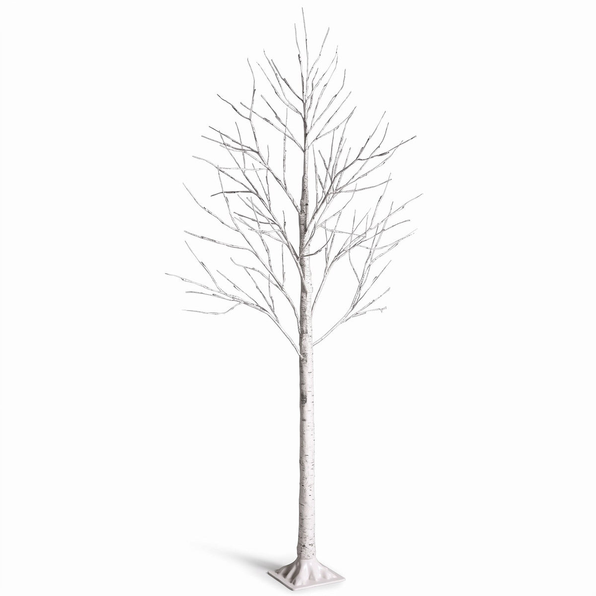 Airfind Pre-lit White Twig Birch Tree for Christmas Holiday with LED Lights-6 ft, metal plastic Height: 4/5/6 ft Frame, White