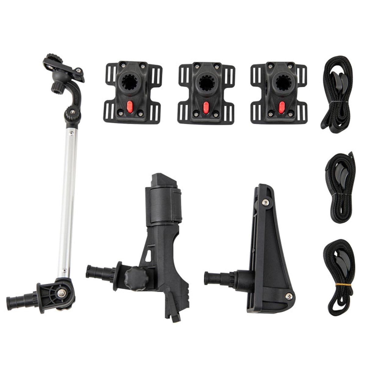 Airfind Premium Boat Bimini Top Hardware Kit with Heavy Duty Straps, Deck Hinges and Installation Tools Included, Black