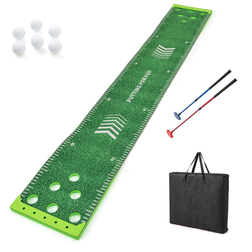 Airfind Premium Golf Hitting Practice Mat with thickened turf simulation and rubber anti-slip base plus ball tee holes for backyard driving practice, Green
