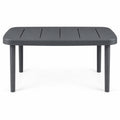 Airfind Rectangular Patio Storage Side Table with Aluminum Alloy Rods for Poolside, 110 lbs Capacity, ABS PP Aluminum Alloy Frame, Gray