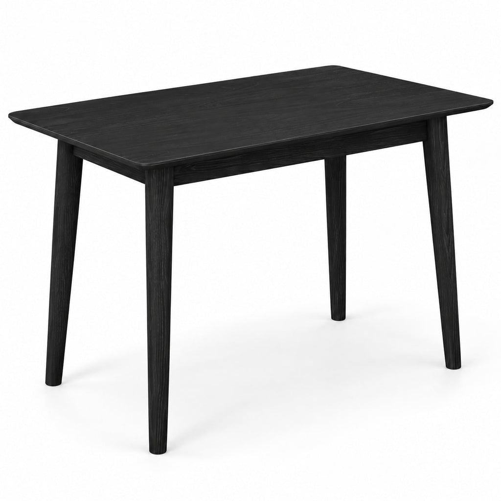 Airfind Rectangular Wooden Dining Table for 2-4 34 Inch Farmhouse Solid Wood Kitchen Table, 165 lbs Capacity, MDF Rubber Wood Rectangular Frame